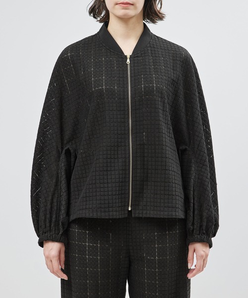 ROPE'（ロペ）の「キカレースオーバーブルゾン【セットアップ対応】【雑誌掲載】（ブルゾン・レディース・ホワイト/ブラック・FREE）」の12枚目の写真