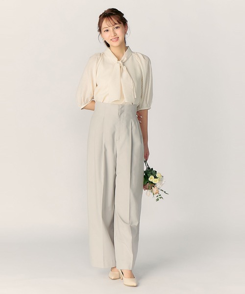 LAISSE PASSE（レッセパッセ）の「ウエストタックワイドパンツ（その他パンツ・レディース・ベージュ/ライトグレー/ライトオレンジ系・SMALL/MEDIUM）」の6枚目の写真