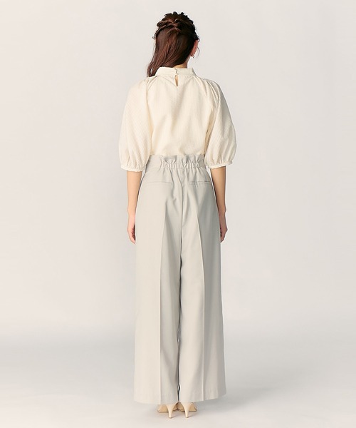 LAISSE PASSE ウエストタックワイドパンツ LAISSE PASSE（レッセパッセ）の「ウエストタックワイドパンツ