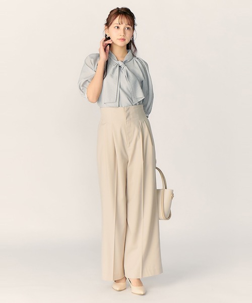 LAISSE PASSE（レッセパッセ）の「ウエストタックワイドパンツ（その他パンツ・レディース・ベージュ/ライトグレー/ライトオレンジ系・SMALL/MEDIUM）」の12枚目の写真