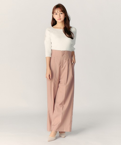 LAISSE PASSE（レッセパッセ）の「ウエストタックワイドパンツ（その他パンツ・レディース・ベージュ/ライトグレー/ライトオレンジ系・SMALL/MEDIUM）」の18枚目の写真