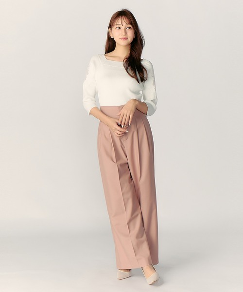 LAISSE PASSE（レッセパッセ）の「ウエストタックワイドパンツ（その他パンツ・レディース・ベージュ/ライトグレー/ライトオレンジ系・SMALL/MEDIUM）」の19枚目の写真