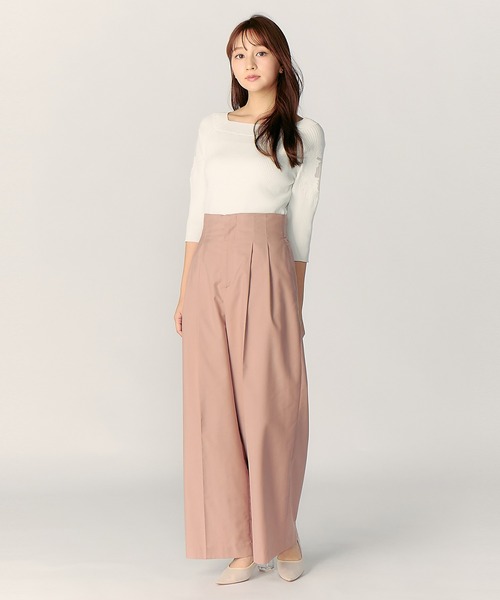 LAISSE PASSE（レッセパッセ）の「ウエストタックワイドパンツ（その他パンツ・レディース・ベージュ/ライトグレー/ライトオレンジ系・SMALL/MEDIUM）」の20枚目の写真