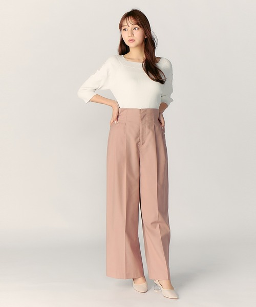 LAISSE PASSE（レッセパッセ）の「ウエストタックワイドパンツ（その他パンツ・レディース・ベージュ/ライトグレー/ライトオレンジ系・SMALL/MEDIUM）」の21枚目の写真
