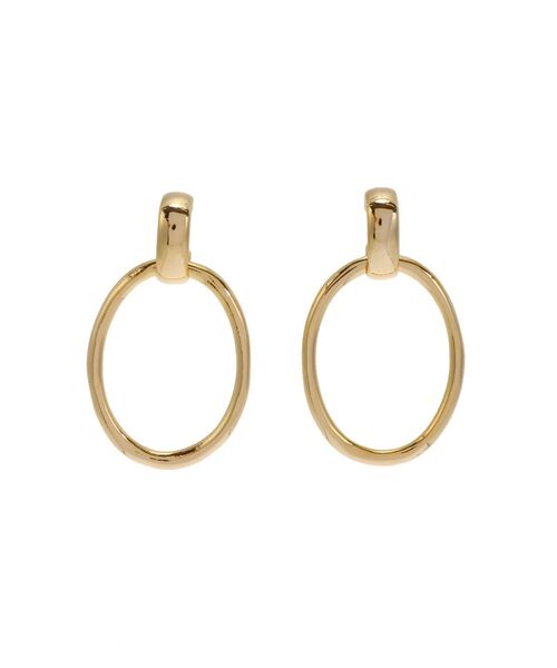 EVRIS（エヴリス）の「DEFORMATION HOOPピアス（ピアス（両耳用）・レディース・シルバー/ゴールド・FREE）」の2枚目の写真