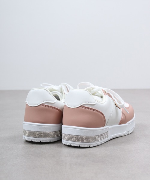 kitson(キットソン)の「Kitson キットソン キラキラ ヒールスニーカー(スニーカー・レディース・グレー/ホワイト/ピンク・LL/S/M/L)」の12枚目の写真