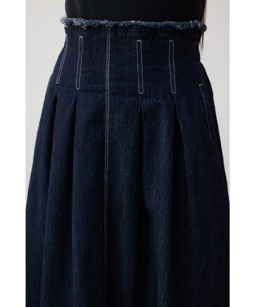 AZUL by moussy（アズールバイマウジー）の「ジップアップフリンジデニムスカート（デニムスカート・レディース・ワンウォッシュ/ライトブラック・SMALL/MEDIUM）」の5枚目の写真