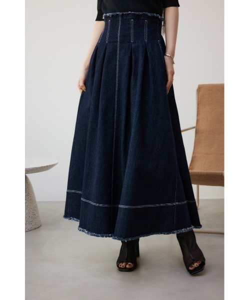 AZUL by moussy（アズールバイマウジー）の「ジップアップフリンジデニムスカート（デニムスカート・レディース・ワンウォッシュ/ライトブラック・SMALL/MEDIUM）」の21枚目の写真