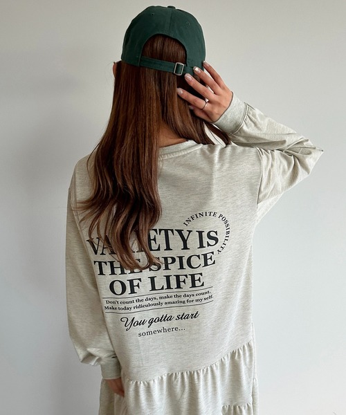 apres jour mignon(アプレジュールミニョン)の「ティアードTシャツワンピース【ZOZOTOWN限定アイテム】(ワンピース・レディース・ブラック系その他/ナチュラル/ブラック・SMALL/X-LARGE/MEDIUM)」の3枚目の写真