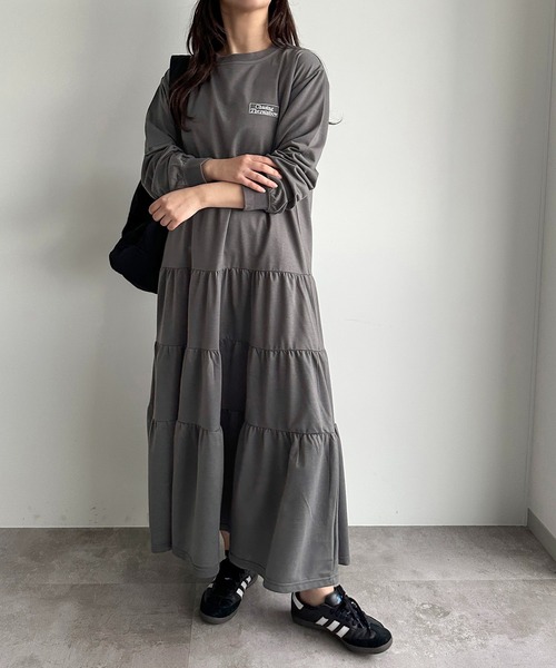 apres jour mignon(アプレジュールミニョン)の「ティアードTシャツワンピース【ZOZOTOWN限定アイテム】(ワンピース・レディース・ブラック系その他/ナチュラル/ブラック・SMALL/X-LARGE/MEDIUM)」の15枚目の写真