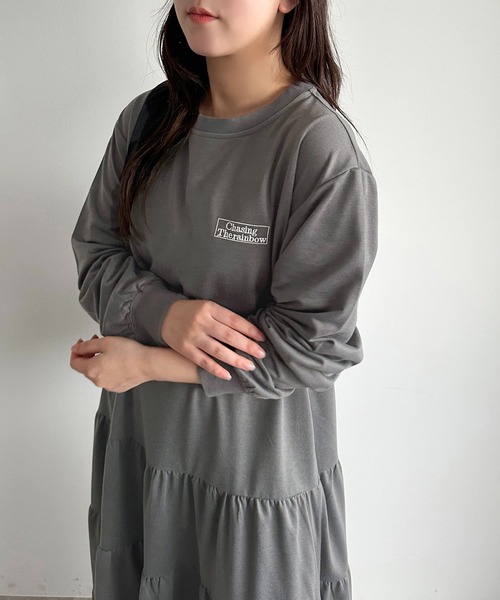 apres jour mignon(アプレジュールミニョン)の「ティアードTシャツワンピース【ZOZOTOWN限定アイテム】(ワンピース・レディース・ブラック系その他/ナチュラル/ブラック・SMALL/X-LARGE/MEDIUM)」の18枚目の写真