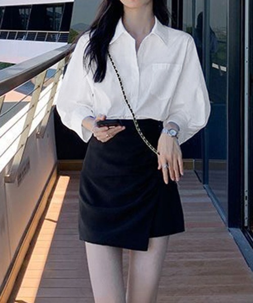 Miniministore(ミニミニストア)の「シャツブラウス レディース 七分袖シャツ(シャツ/ブラウス・レディース・ホワイト・M/L)」の8枚目の写真