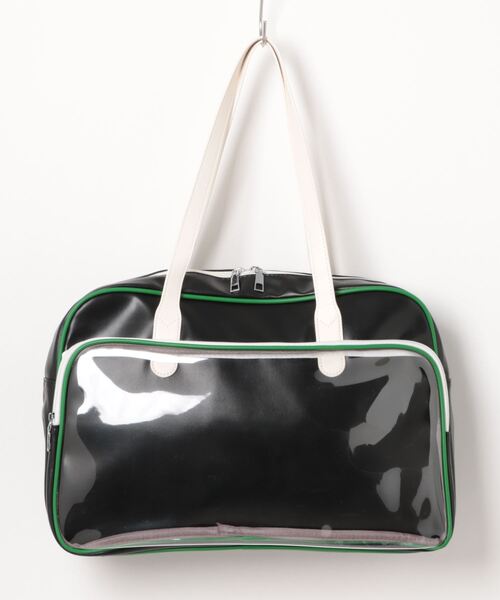 BARELY BLUE（ベアリーブルー）の「【 BARELY BLUE / ベアリーブルー 】 BIG フロント クリア ポケット トートバッグ（トートバッグ・レディース・アイボリー/ブラック/グリーン・FREE）」の17枚目の写真