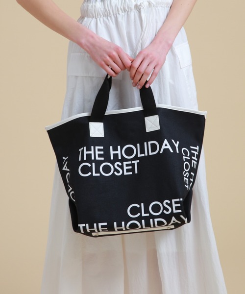 PINKY&DIANNE（ピンキーアンドダイアン）の「◆[THE HOLIDAY CLOSET]ロゴプリントキャンバストートBAG（トートバッグ・レディース・ブラック/ホワイト系その他2・ONE SIZE）」の2枚目の写真