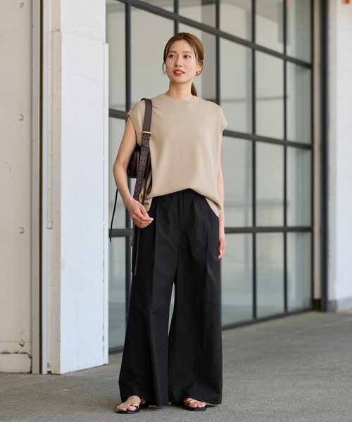 セール】コットンナイロンギャザーワイドパンツ（その他パンツ  