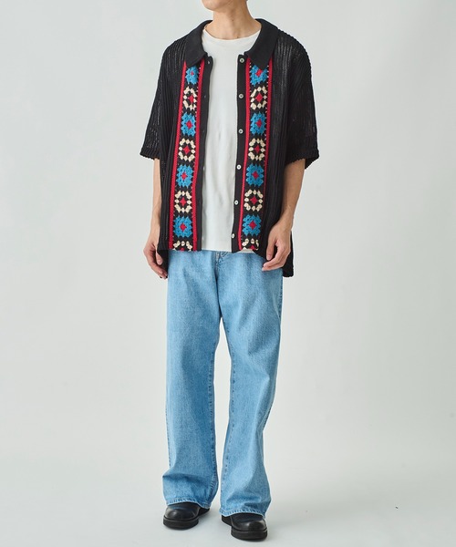 DISCOVERED（ディスカバード）の「CROCHET LINE KNIT SHIRTS（シャツ/ブラウス・メンズ・ホワイト/ブラック・3）」の15枚目の写真