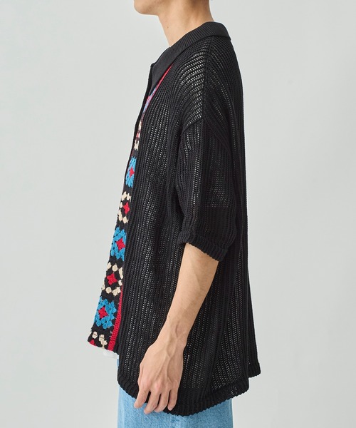 DISCOVERED（ディスカバード）の「CROCHET LINE KNIT SHIRTS（シャツ/ブラウス・メンズ・ホワイト/ブラック・3）」の18枚目の写真