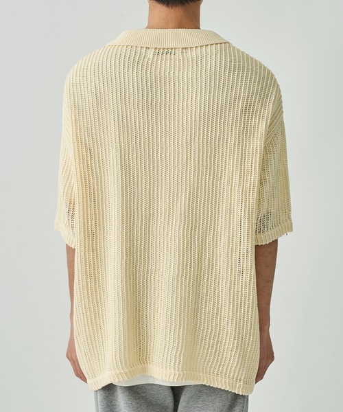 DISCOVERED（ディスカバード）の「CROCHET LINE KNIT SHIRTS（シャツ/ブラウス・メンズ・ホワイト/ブラック・3）」の7枚目の写真