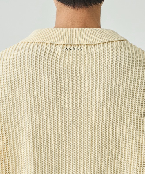 DISCOVERED（ディスカバード）の「CROCHET LINE KNIT SHIRTS（シャツ/ブラウス・メンズ・ホワイト/ブラック・3）」の12枚目の写真