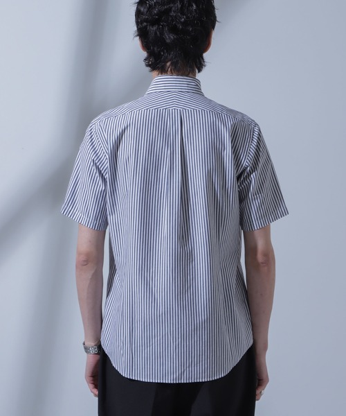 【良品】ナノユニバース SOKTAS社コットン ホリゾンタルカラーシャツ 44 良品】ナノユニバース SOKTAS社コットン ホリゾンタルカラー
