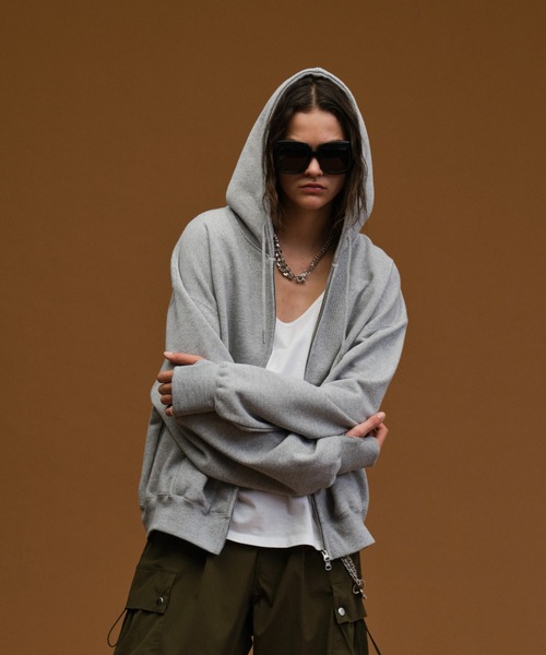 soerte ヘビーウェイトダブルジップフーディー サイズ 3 L 即日配送美品 soerte パーカー Heavy weight double zip-up hoodie