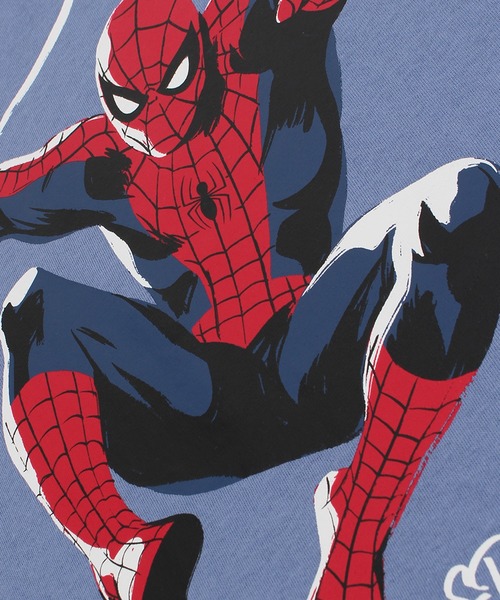 SPIDERMAN スパイダーマン／フルジップ 長袖フリース（ブラック）／刺繍 SPIDERMAN スパイダーマン／フルジップ 長袖フリース（ブラック