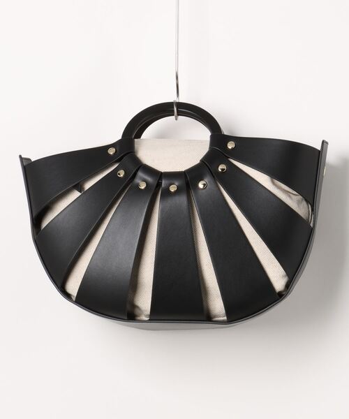 LAUTREAMONT（ロートレアモン）の「レザーコンビバッグ（ハンドバッグ・レディース・ブラック/キャメル・FREE）」の6枚目の写真