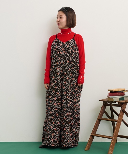 Dot&Stripes CHILD WOMAN(ドットアンドストライプス チャイルドウーマン)の「rosaプリント オールインワン(つなぎ/オールインワン・レディース・ブラック・FREE)」の17枚目の写真