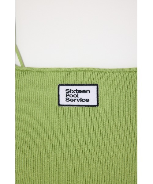 THROW by SLY（スローバイスライ）の「THROW 16 x THROW PAD IN HG RIB CAMI シックスティーン スロー パッド イン ハイゲージ リブ キャミ（キャミソール・レディース・ライトグリーン/ブラック・FREE）」の9枚目の写真