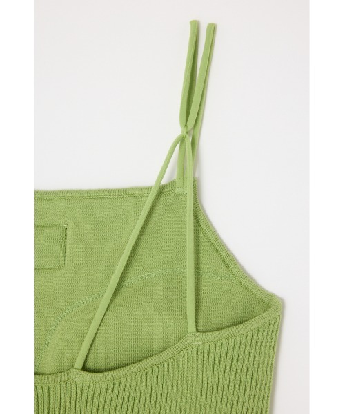 THROW by SLY（スローバイスライ）の「THROW 16 x THROW PAD IN HG RIB CAMI シックスティーン スロー パッド イン ハイゲージ リブ キャミ（キャミソール・レディース・ライトグリーン/ブラック・FREE）」の12枚目の写真