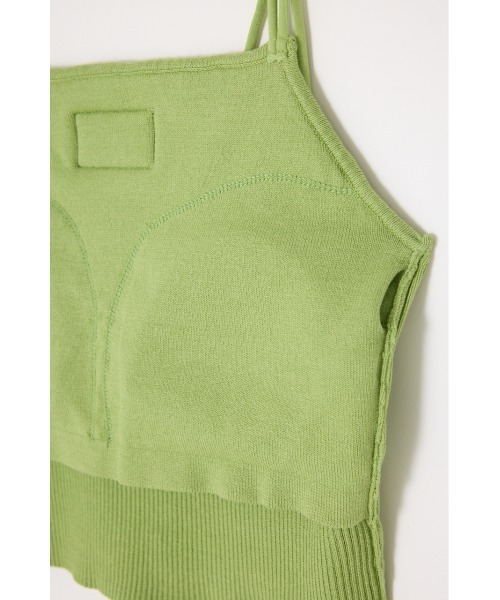 THROW by SLY（スローバイスライ）の「THROW 16 x THROW PAD IN HG RIB CAMI シックスティーン スロー パッド イン ハイゲージ リブ キャミ（キャミソール・レディース・ライトグリーン/ブラック・FREE）」の13枚目の写真