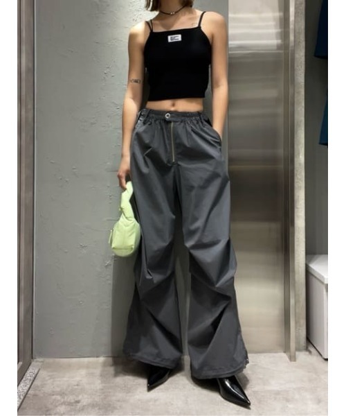 THROW by SLY(スローバイスライ)の「THROW 16 x THROW PAD IN HG RIB CAMI シックスティーン スロー パッド イン ハイゲージ リブ キャミ(キャミソール・レディース・ライトグリーン/ブラック・FREE)」の12枚目の写真
