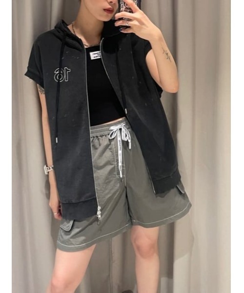 THROW by SLY(スローバイスライ)の「THROW 16 x THROW PAD IN HG RIB CAMI シックスティーン スロー パッド イン ハイゲージ リブ キャミ(キャミソール・レディース・ライトグリーン/ブラック・FREE)」の14枚目の写真