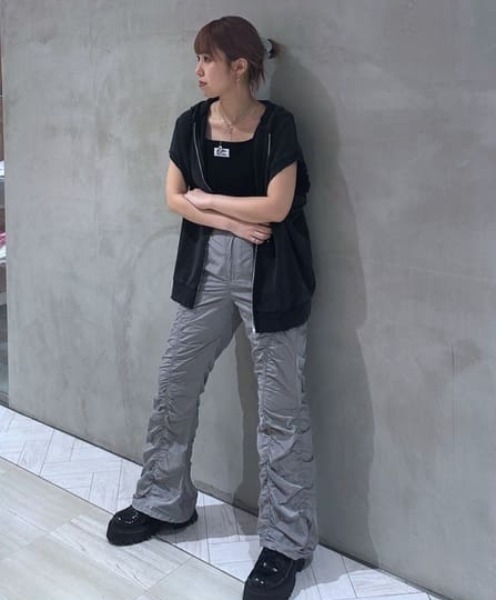 THROW by SLY(スローバイスライ)の「THROW 16 x THROW PAD IN HG RIB CAMI シックスティーン スロー パッド イン ハイゲージ リブ キャミ(キャミソール・レディース・ライトグリーン/ブラック・FREE)」の15枚目の写真