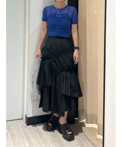 THROW by SLY(スローバイスライ)の「THROW 16 x THROW PAD IN HG RIB CAMI シックスティーン スロー パッド イン ハイゲージ リブ キャミ(キャミソール・レディース・ライトグリーン/ブラック・FREE)」の16枚目の写真