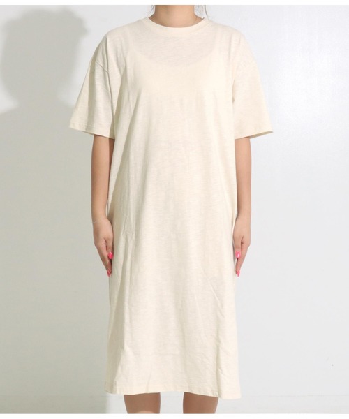 anap mimpi（アナップミンピ）の「無地 スラブ マキシ ロング ワンピース（ワンピース・レディース・ベージュ系その他/ベージュ/ブラック・FREE）」の10枚目の写真