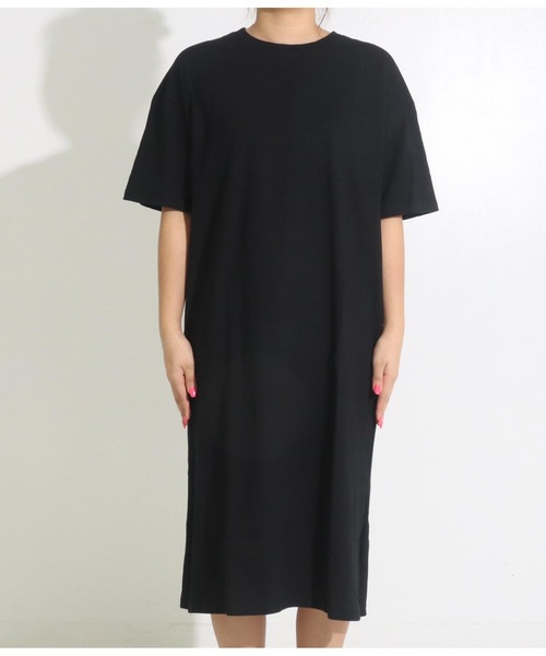 anap mimpi（アナップミンピ）の「無地 スラブ マキシ ロング ワンピース（ワンピース・レディース・ベージュ系その他/ベージュ/ブラック・FREE）」の8枚目の写真