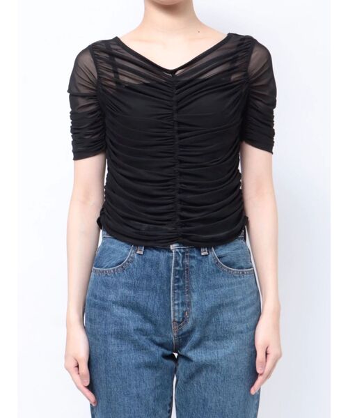 チュールギャザートップス（Tシャツ/カットソー）｜EVRIS