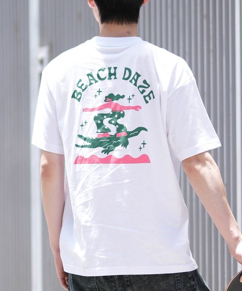 ムラサキスポーツ(ムラサキスポーツ)の「【ムラサキスポーツ限定】DEAR LAUREL/ディアローレル 半袖Tシャツ バックプリント Toyameg D24S2120(Tシャツ/カットソー・メンズ・ホワイト/ライトブルー・M/L)」の1枚目の写真