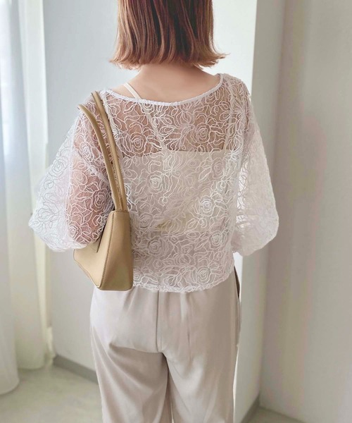 apres jour clair(アプレジュールクレア)の「【apres jour clair】2wayレースブラウス【ZOZOTOWN限定アイテム】(シャツ/ブラウス・レディース・オフホワイト/アイボリー/ブラック・X-LARGE/フリー)」の13枚目の写真
