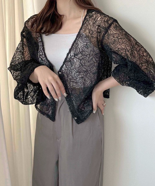 apres jour clair(アプレジュールクレア)の「【apres jour clair】2wayレースブラウス【ZOZOTOWN限定アイテム】(シャツ/ブラウス・レディース・オフホワイト/アイボリー/ブラック・X-LARGE/フリー)」の21枚目の写真