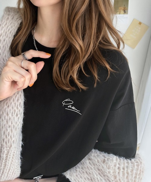 セール】シンプルカジュアルを格上げ。綿100%ワンポイント胸刺繍