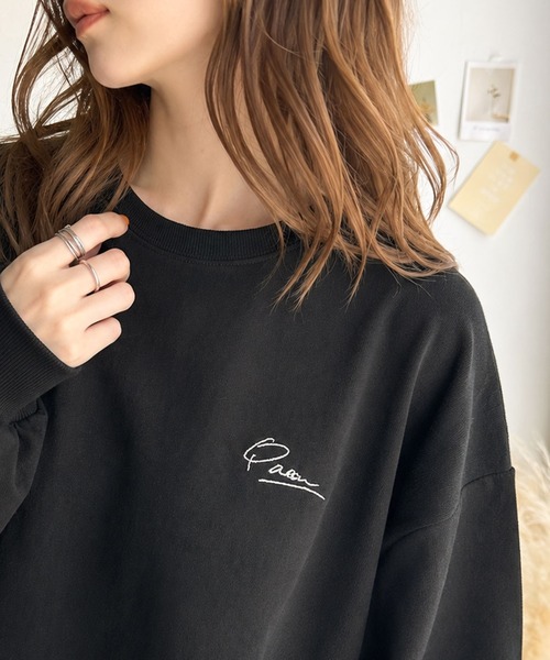 classicalelf(クラシカルエルフ)の「シンプルカジュアルを格上げ。綿100%ワンポイント胸刺繍シンプル オーバーサイズ ロンTee(Tシャツ/カットソー・レディース・ピンクベージュ/ブラック/オートミール/オフホワイト/グレイッシュベージュ・X-LARGE/LARGE/MEDIUM/SMALL)」の22枚目の写真