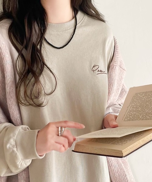 セール】シンプルカジュアルを格上げ。綿100%ワンポイント胸刺繍