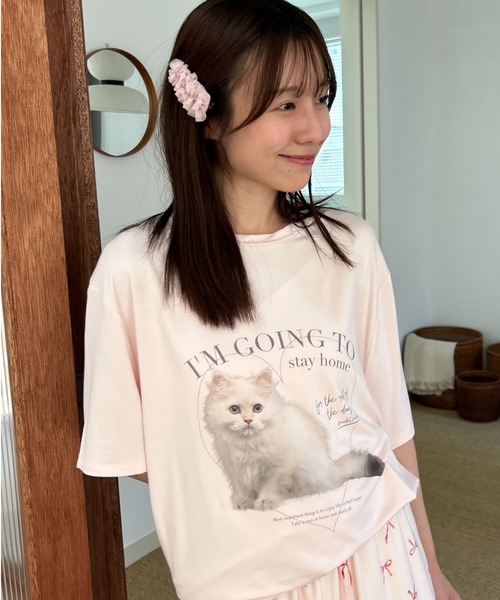 SNIDEL HOME（スナイデルホーム）の「CATTシャツ（ルームウェア