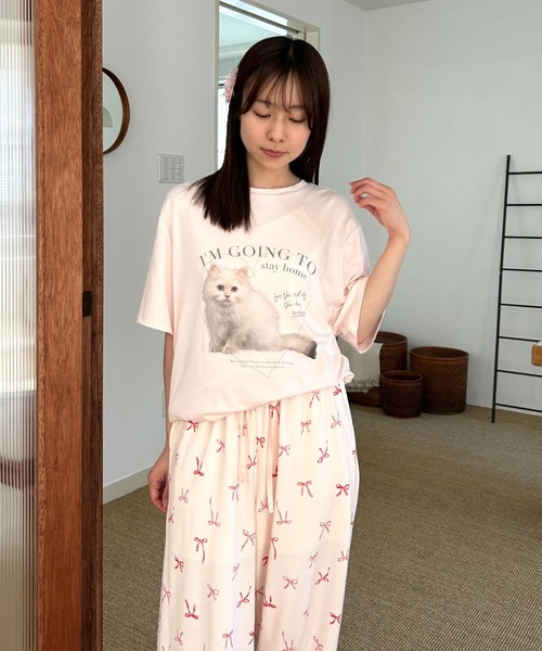 SNIDEL HOME（スナイデルホーム）の「CATTシャツ（ルームウェア