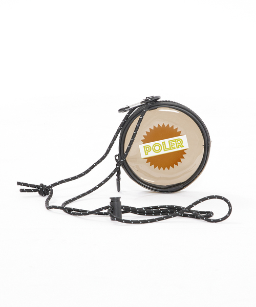 POLeR(ポーラー)の「【POLeR/ポーラー】PVC ROUND POUCH/モバイルポーチ(エコバッグ/サブバッグ・メンズ・クリア/オレンジ・フリー)」の2枚目の写真