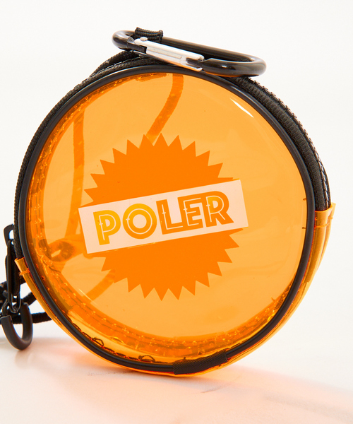 POLeR(ポーラー)の「【POLeR/ポーラー】PVC ROUND POUCH/モバイルポーチ(エコバッグ/サブバッグ・メンズ・クリア/オレンジ・フリー)」の6枚目の写真