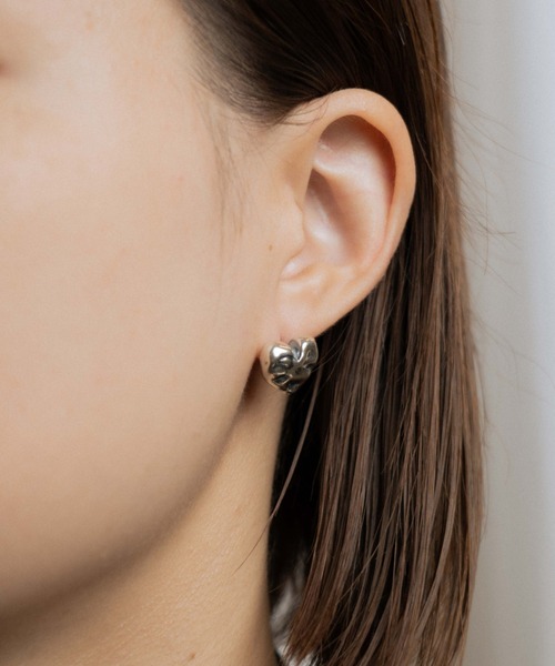 美品　AURA ハートピアス　ORIGIN aura/オーラ] VINTAGE HEART シルバーピアス（ピアス（両耳用