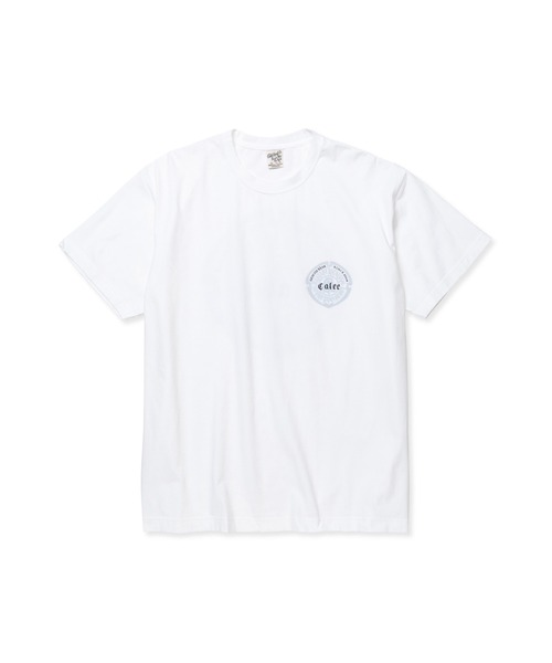 CALEE（キャリー）の「STRETCH EMBLEM LOGO TEE ＜NATURALLY PAINT DESIGN＞（Tシャツ/カットソー・メンズ・ブラック/チャコールグレー/ホワイト/グレー・LARGE/X-LARGE/SMALL/XX-LARGE）」の2枚目の写真